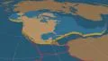 North American tectonic plate extruded. Solids. Enhanced version 4k or 4k+ Resolution