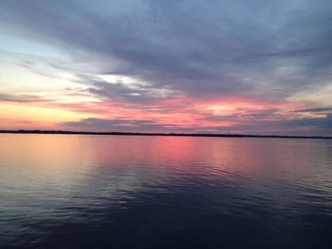 North Atlantic, Sunset 스톡 사진