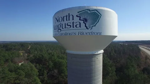North Augusta Water Tower Stock Footage 60131485