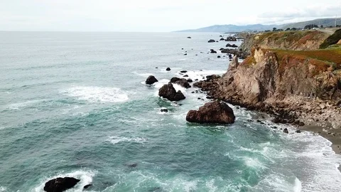 North Bodega Bay Cliffs Stock Footage
