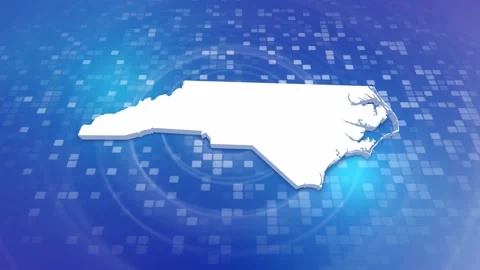 North Carolina Map Intro Stock Footage 247967496