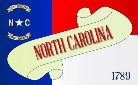 North Carolina Scroll Stock Illustration