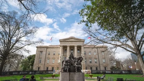 North Carolina State Capitol Timelapse Stock Footage 271378853