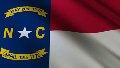 North Carolina State Flag Stock Footage 276105337