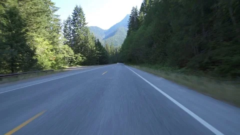 North Cascade National Park Driving Template Washington USA 03 Stock Footage