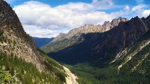 North Cascades Highway Timelapse Stock Footage 70336962
