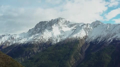 North Caucasus Mountain Range in Winter Video stock 320856920