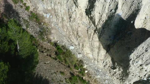 North Caucasus Mountains A View of a Steep Rocky Cliff Stock Footage 320854846