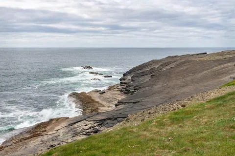 The north coast cliffs of the loophead peninsular in County Mayo Stock Photos