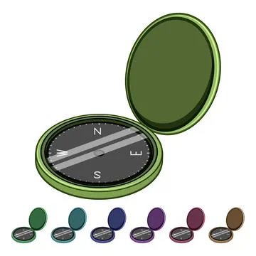 North compass cartoon vector graphic Stock Illustration