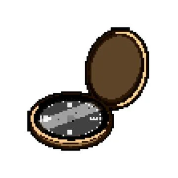 North compass pixel art vector illustration Stock Illustration