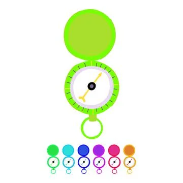 North compass vector cartoon graphic Stock Illustration