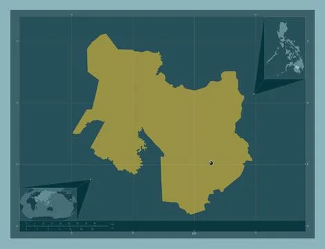 North Cotabato, Philippines. Solid color shape Illustrazione stock