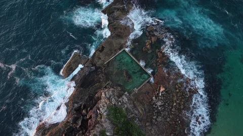 North Curl Curl Pool Stock Footage 335069400
