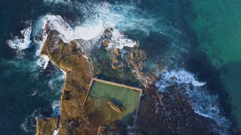 North Curl Curl Rock Pool Stock Footage 76891816