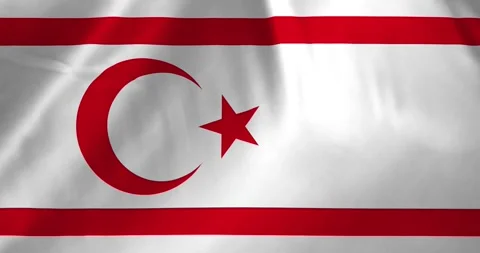 North cyprus flag waving with the wind background loop video animation Video stock 327173082