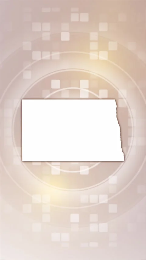 North Dakota Animated Map Stock Footage 276082556