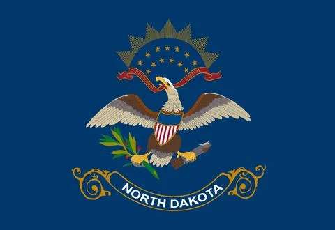 North Dakota State Flag background illustration Stock Illustration