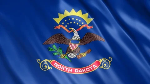 North Dakota State Flag Stock Footage 123988246