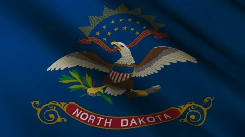 North Dakota State Flag Stock Footage 276105394