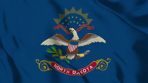 North Dakota State Flag Loop 4K 動画素材 243875683