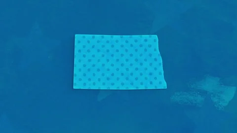 North Dakota State Map with Blue Dotted Texture Видео 347287030