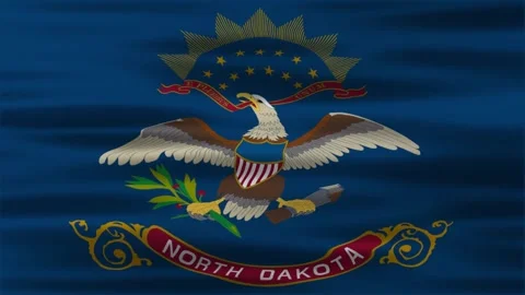 North Dakota waving flag Stock Footage 312485341
