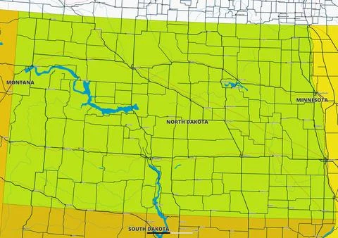 North Dakota.eps Stock Illustration