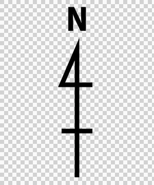 North direction arrow icon for map Stock Illustration