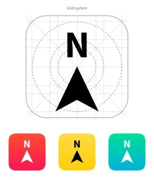 North direction compass icon 스톡 일러스트