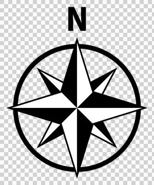 North direction icon for map Stock Illustration