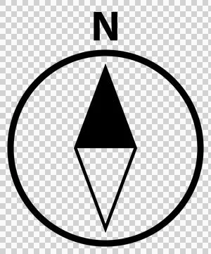 North direction icon for map Stock Illustration