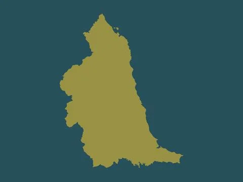 North East, United Kingdom. Solid color shape イラスト素材