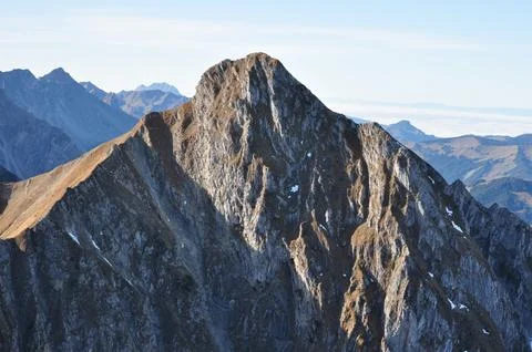North facing mountain peak in the Bernese Alps Stock Photos
