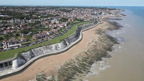 North facing view of Dumpton Gap, Kent Stock Footage 250450138