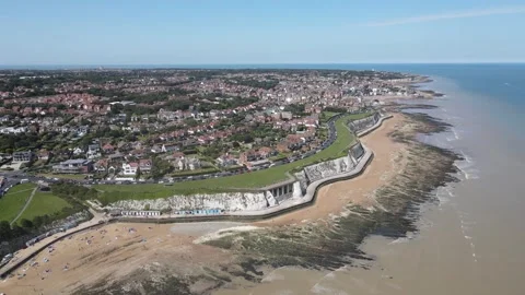 North facing view of Dumpton Gap, Kent Stock Footage 250450328