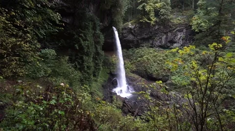 North Falls, Silver Falls State Park, Oregon Stock Footage 43721023