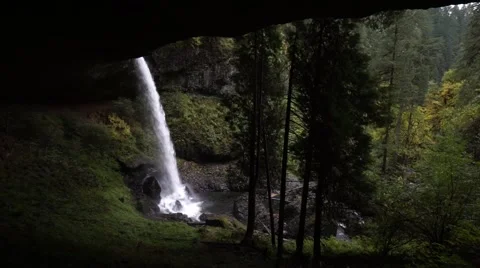 North Falls, Silver Falls State Park, Oregon Stock Footage 43721107