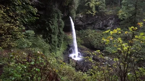 North Falls, Silver Falls State Park, Oregon Stock Footage 43721267