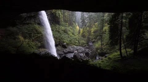 North Falls, Silver Falls State Park, Oregon Stock Footage 43721328