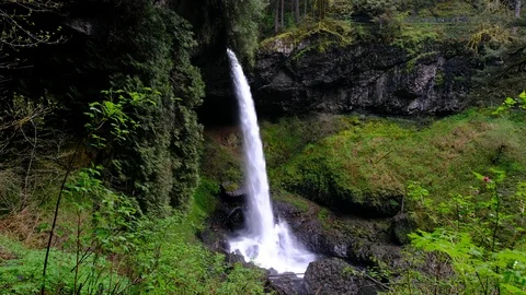 North Falls, Silver Falls State Park, Oregon Stock Footage 89783563