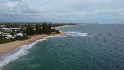 North Flight 2 - Moffat Beach - Caloundra - Queensland, Australia Video stock 240913610