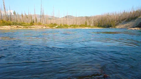 North Fork Flathead River Montana Stock-Footage 33445716