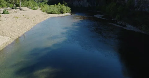 North Fork River Through Forested Valley Near Devils Backbone Wilderness In Stock Footage 327403284