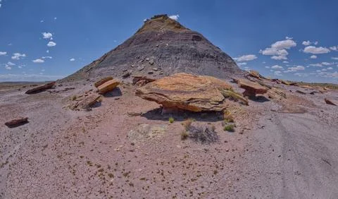North Haystack Hill in Petrified Forest AZ Stock Photos