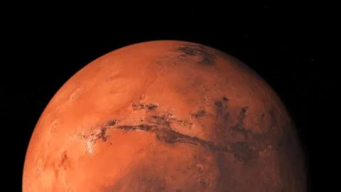 The north hemisphere of planet Mars. Stock Illustration