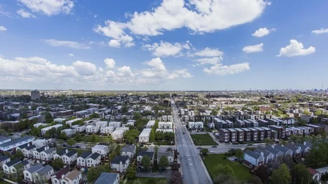 North Homan Square, Spring in Chicago, Two Day Time Lapse  Stock Footage 86621698