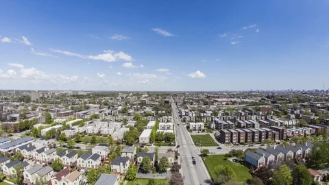 North Homan Square, Spring in Chicago; 2 Day Time Lapse Stock Footage 89899328