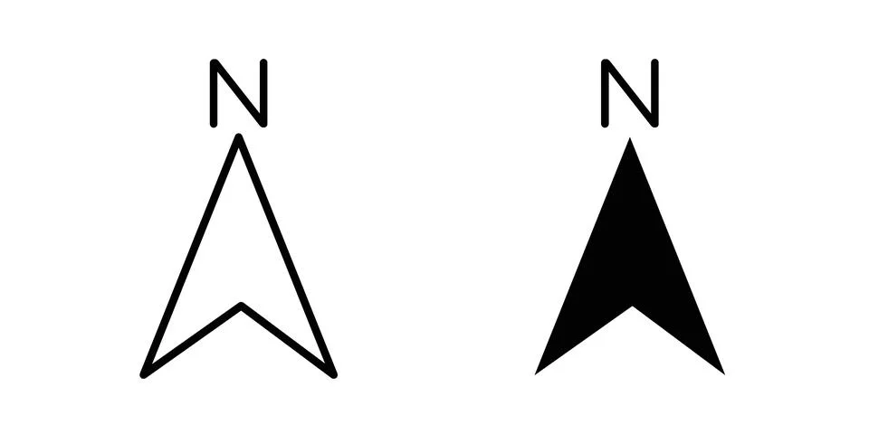 North icon set, collection of vector icons Stock Illustration