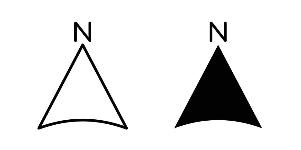 North icon set. Vector EPS 10 Stock Illustration